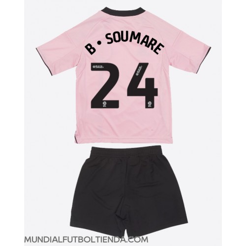 Camiseta Leicester City Boubakary Soumare #24 Tercera Equipación Replica 2025-26 para niños mangas cortas (+ Pantalones cortos)